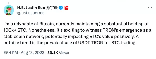 Джастін Сан розповів про накопичення 100 000 BTC - ForkLog UA - INFBusiness