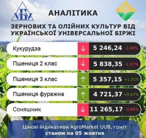 Проміжні підсумки цінових індикативів за 2-5 жовтня - INFBusiness