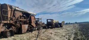 На кордоні з Польщею розмістили знищену окупантами сільськогосподарську техніку
