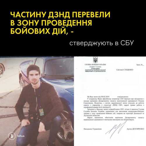 Співробітників СБУ, які стежили за Bihus.Info, відправили в зону бойових дій - INFBusiness