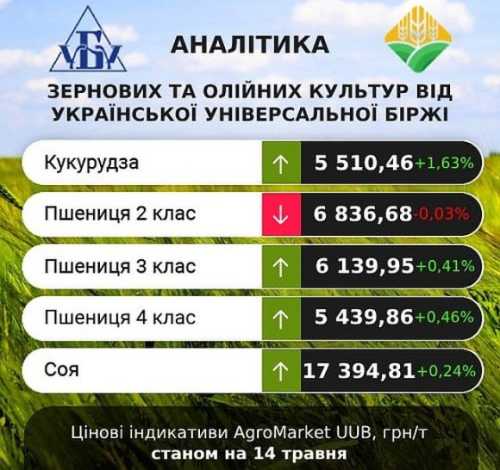 В AgroMarket UUB від Української універсальної біржі оновлено підсумки за період 8 – 14 травня. Погодні умови на росії та в Чорноморському регіоні сприяли спекулятивному росту цін на зернові - INFBusiness