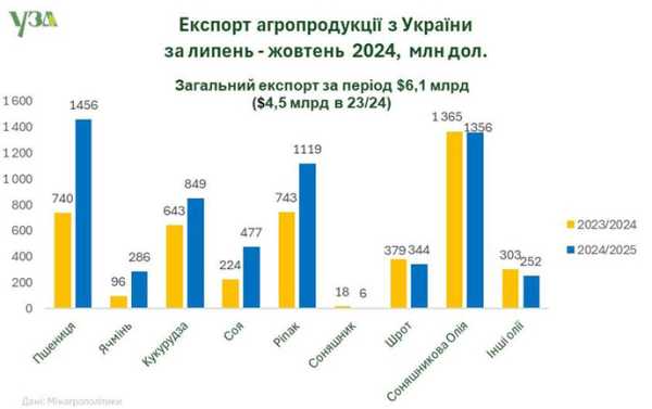 Україна значно збільшила виторг від експорту зернових та олійних - INFBusiness