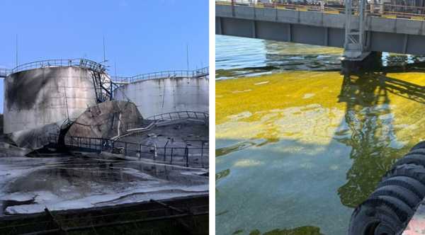 Чорне море забруднилося олією після обстрілу.