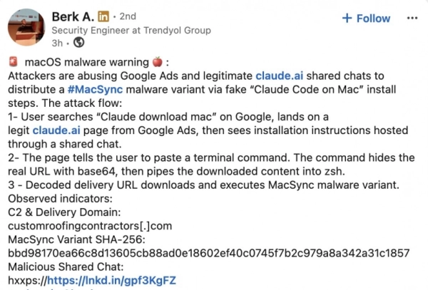 ClickFix: MacSync malware використовуює Google Ads та Claude AI для атак на Mac 9