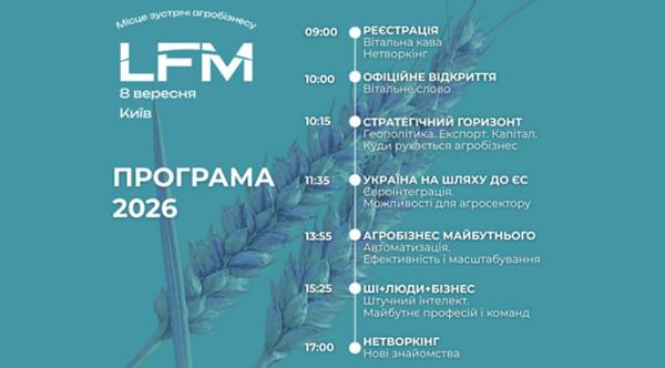 LFM 2026 окреслить стратегію та майбутнє агробізнесу України