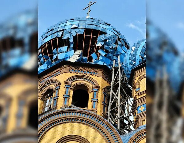 Російські снаряди пошкодили храм УПЦ МП у Сумах