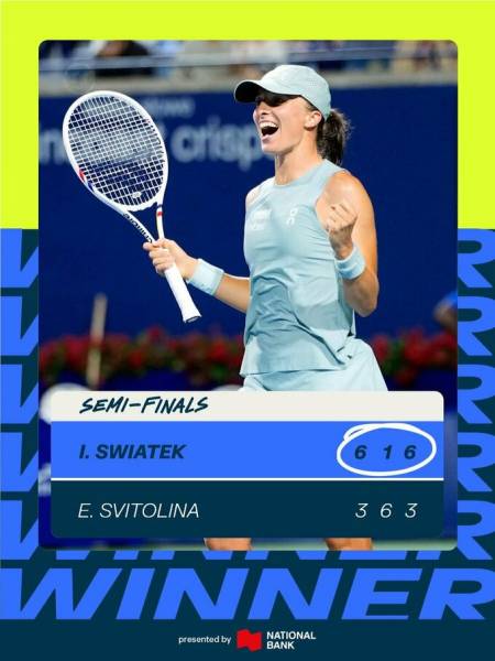 Світоліна не пройшла Свьонтек у півфіналі WTA 1000 у Торонто 18