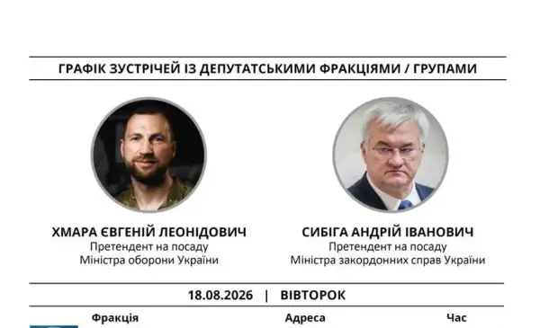 Рада затвердила графік співбесід з кандидатами на очільників Міноборони та МЗС 4 Рада затвердила графік співбесід з кандидатами на очільників Міноборони та МЗС 2