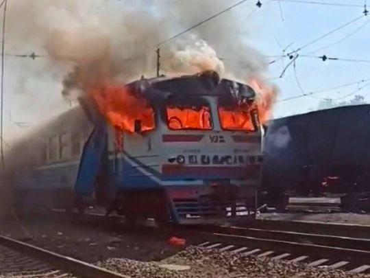 Росія атакувала дроном ще один пасажирський потяг