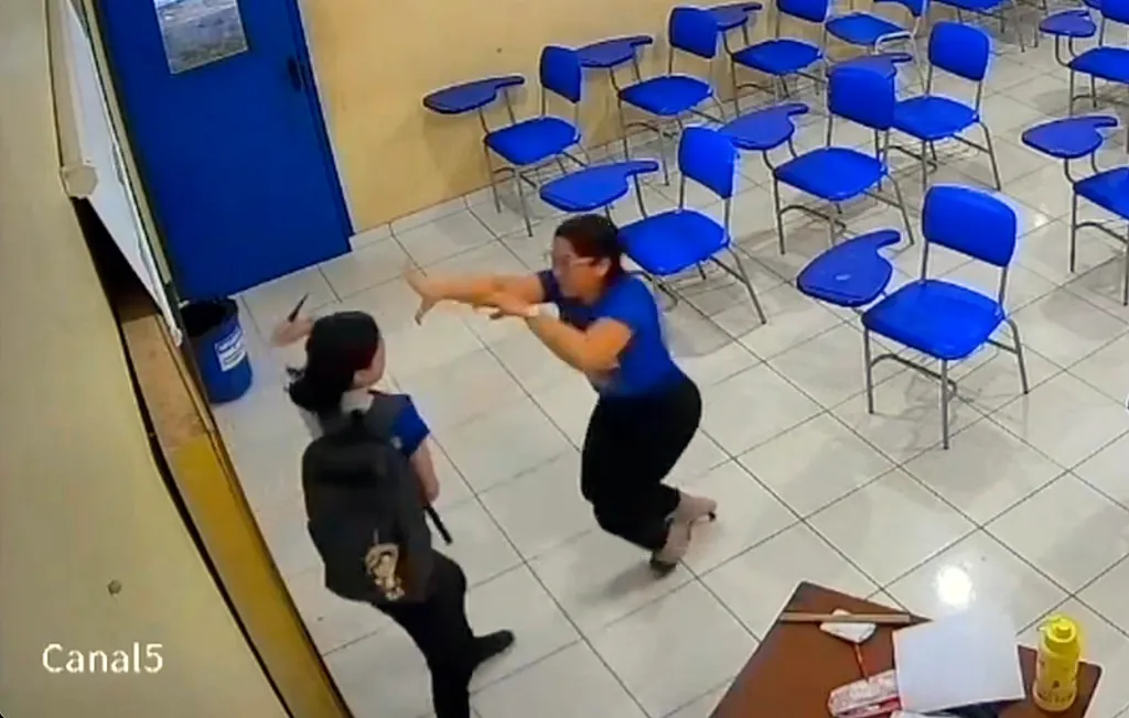 Підліток напав з ножем на вчительку: страшне відео нападу, що шокувало світ 4