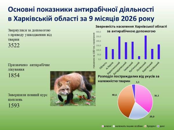 На Харківщині повідомили про кількість укусів тварин та відкрили пункти щеплень від сказу 2